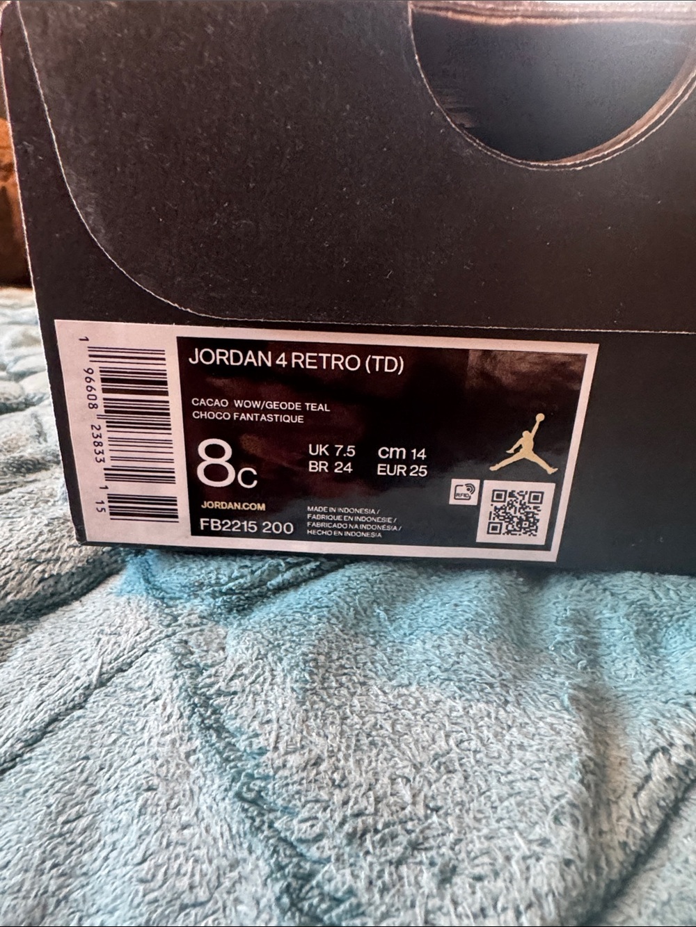 Nike Jordan 4 Retro Toddler Sneakers Sz 8 NIB - Picture 2 of 5